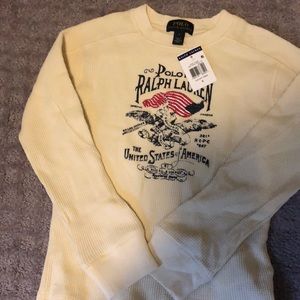 Long sleeve waffle shirt